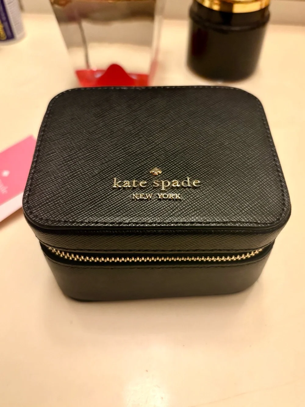 Kate Spade New York Staci Travel Jewelry Box in Black NWT!